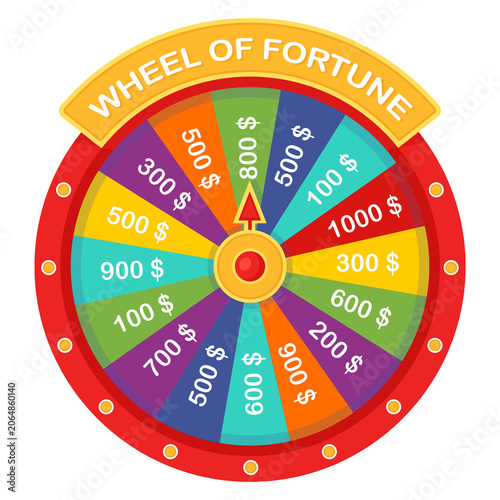 Colorful Wheel of Fortune Prize Game