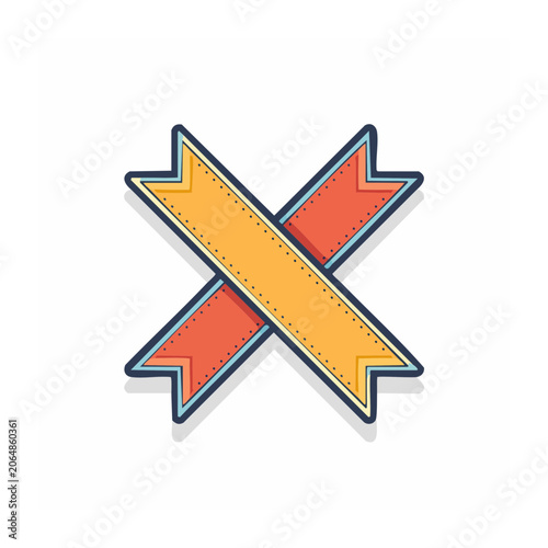 Colorful Crossed Arrows Icon