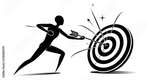 man with target