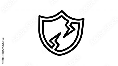 not protected minimalist stroke animation