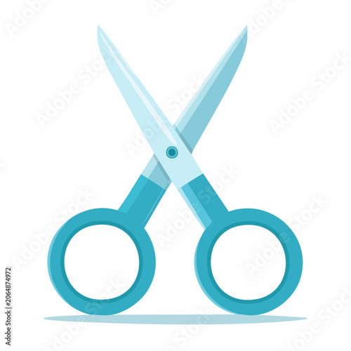 Abstract infinity symbol in cyan and white
