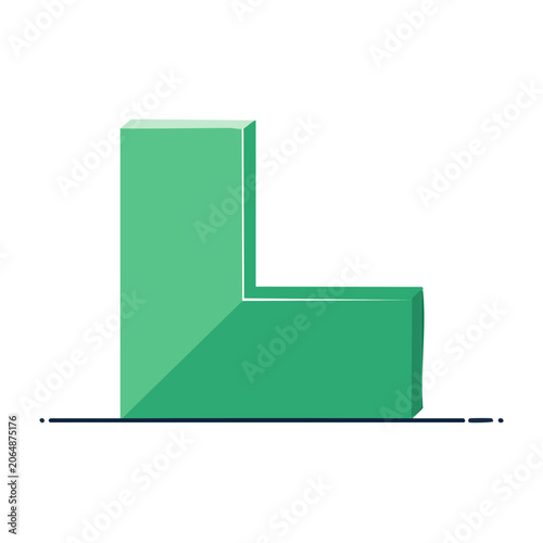 Flat design 3D bar chart isolated on white