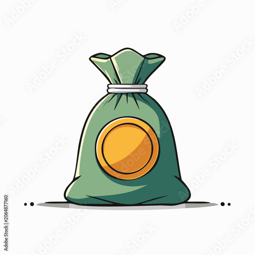 Money Bag with Coin Icon