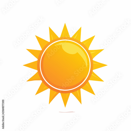 Stylized Cartoon Sun Icon