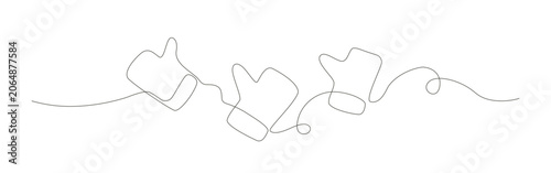 Continues thumb like style in this simple line art vector background design
