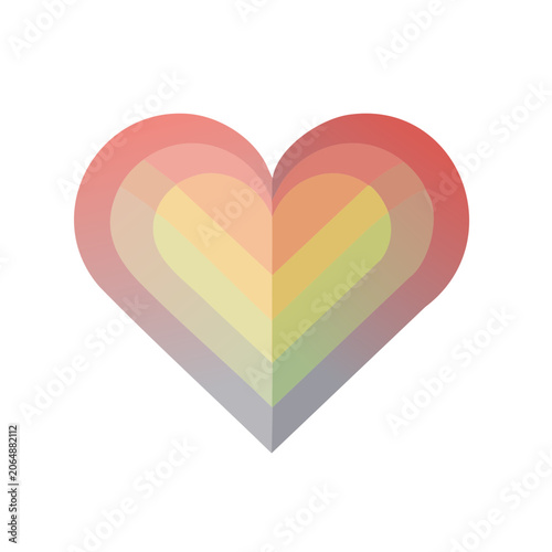 Rainbow Gradient Heart Illustration