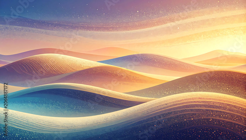 Pixel art desert landscape with rolling golden dunes, starry night sky, retro gaming scenery, vintage digital aesthetic