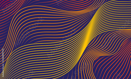 Abstract Colorful Wavy Striped Lines Background Vector Design Illustration