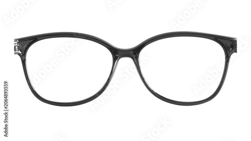 Obraz na plátně Blackrimmed eyeglasses isolated on transparent background