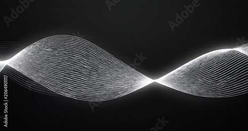 Sound Wave Visualization on Black Background.
