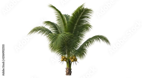 Sago Palm Tree Isolated White