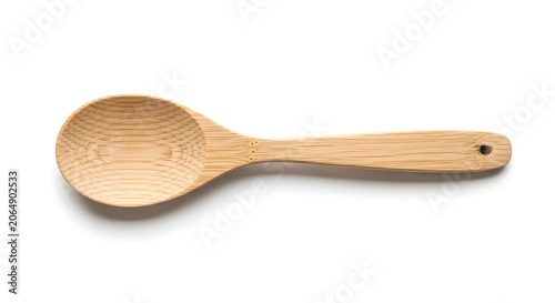 Wooden Spoon Isolated On White Background