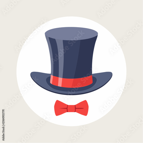 Top Hat and Bow Tie Icon