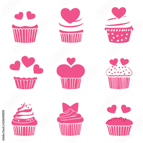 cupcake seamless pattern