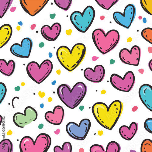 seamless pattern with hearts