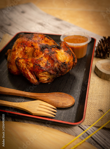 Homemade Cajun Roasted Chicken Cooked in an Air Fryer Basket