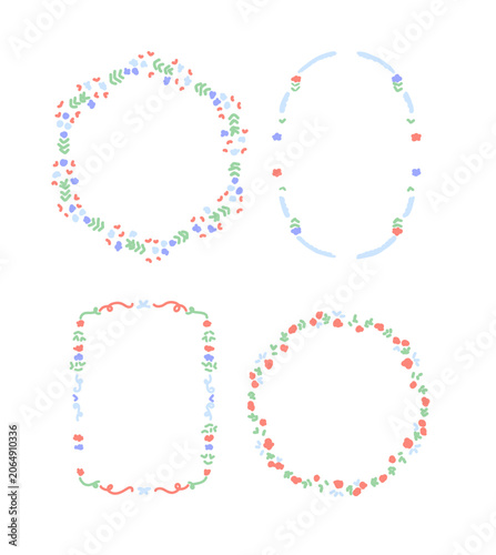 set of hand drawn frames