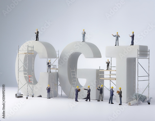 Capital Gains Tax Under Construction Concept With Plasticine Style Business Figurines