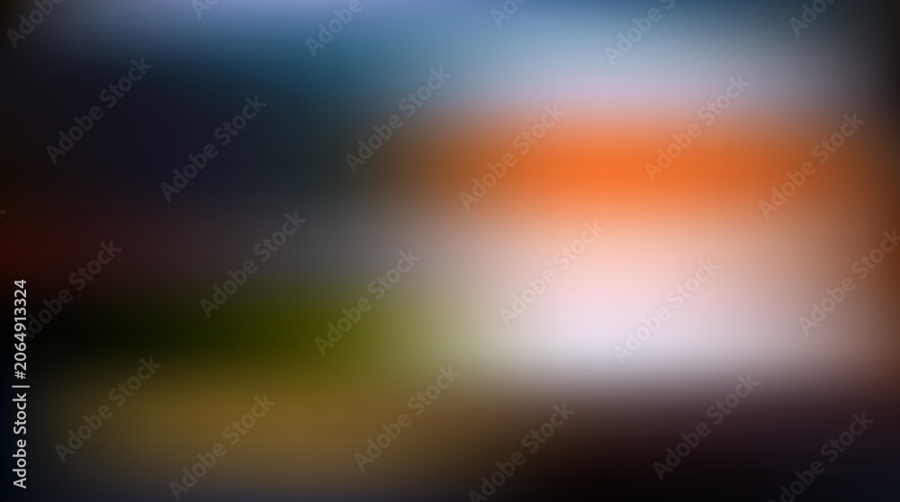 Naklejka premium Soft blurred background with vibrant orange and deep midnight blue tones