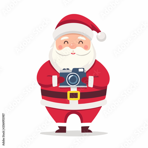 Santa Claus Holding a Camera