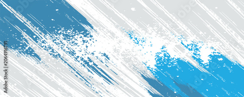 Abstract soccer background with sporty brushstroke texture. Modern design featuring 3D soccer ball decoration and trendy field tactical elements. Vector illustration