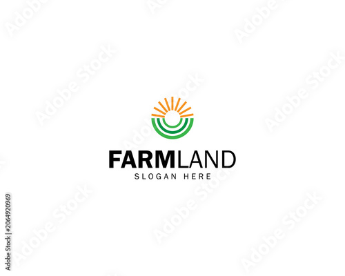 Creative simple farm logo template. Farm food badge logo design template.