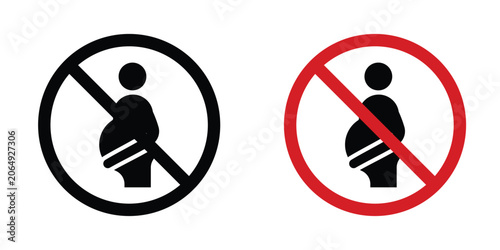 Bild auf Leinwand Forbidden pregnant icon