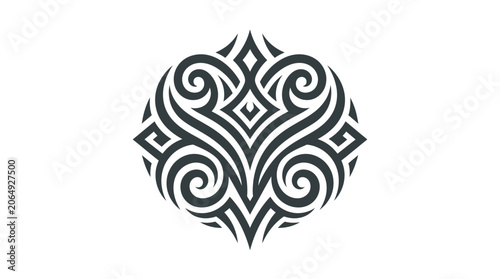 Tableau sur toile Intricate geometric mandala pattern, symmetrical design, tribal art, cultural mo