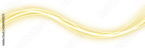 Bright Golden Neon Light Swoosh Wave Streak effect