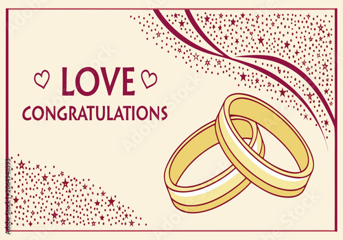 wedding rings vector