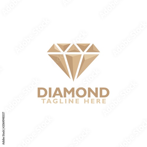 Diamond logo icon isolated on white background