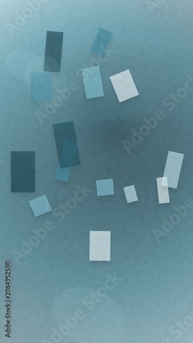 Abstract geometric shapes on blue gradient background