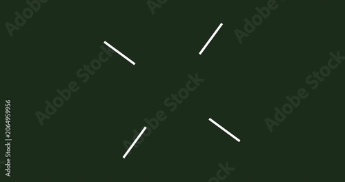 Digital Old school rifle scope target animation lines. Arrow hitting bullseye reticle symbol. Scanning crosshair military sniper scope gun aim. Hunt and hit animation. Marksman rifle long range scope.