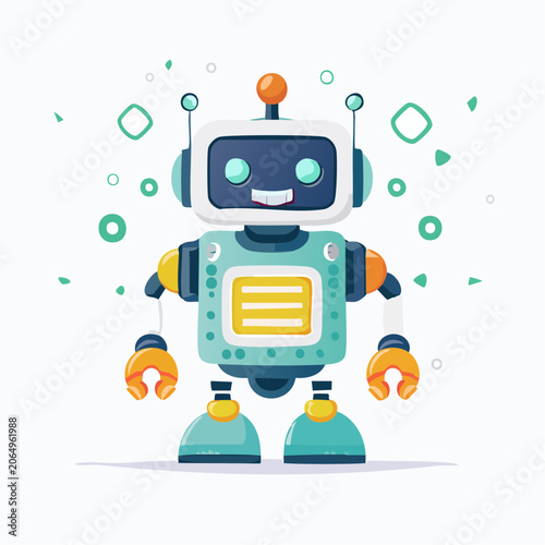 Cute Cartoon Robot Character