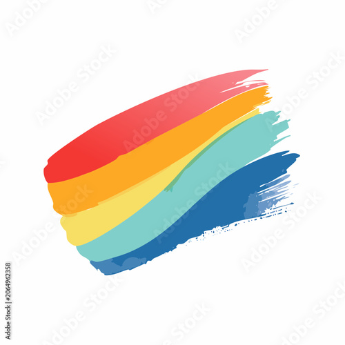 Rainbow Brush Stroke