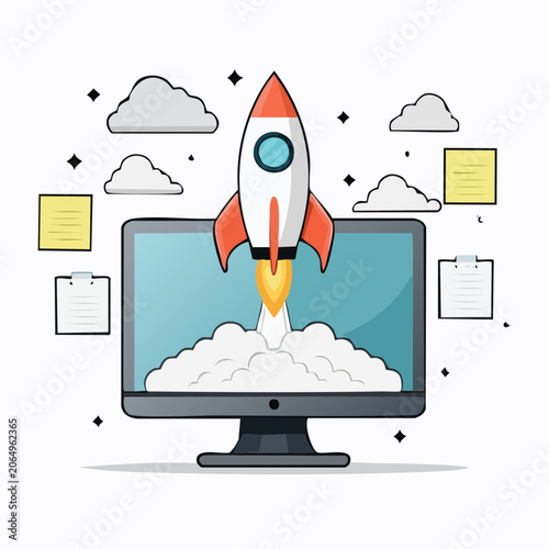 Rocket Launching from Computer Screen