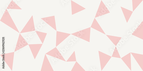 Pink Triangles on White Background