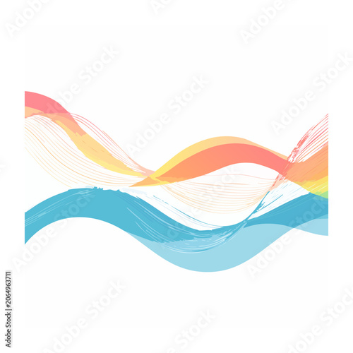 Colorful Abstract Wave Illustration