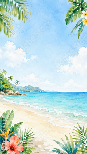Summer Tropical Poster Background