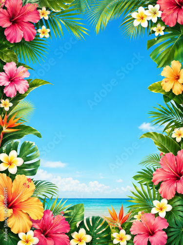 Summer Tropical Poster Background