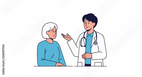 A doctor and patient in a consultation