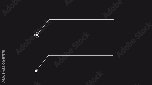 HUD callout elements lines animation. Transparent Alpha Channel 4K