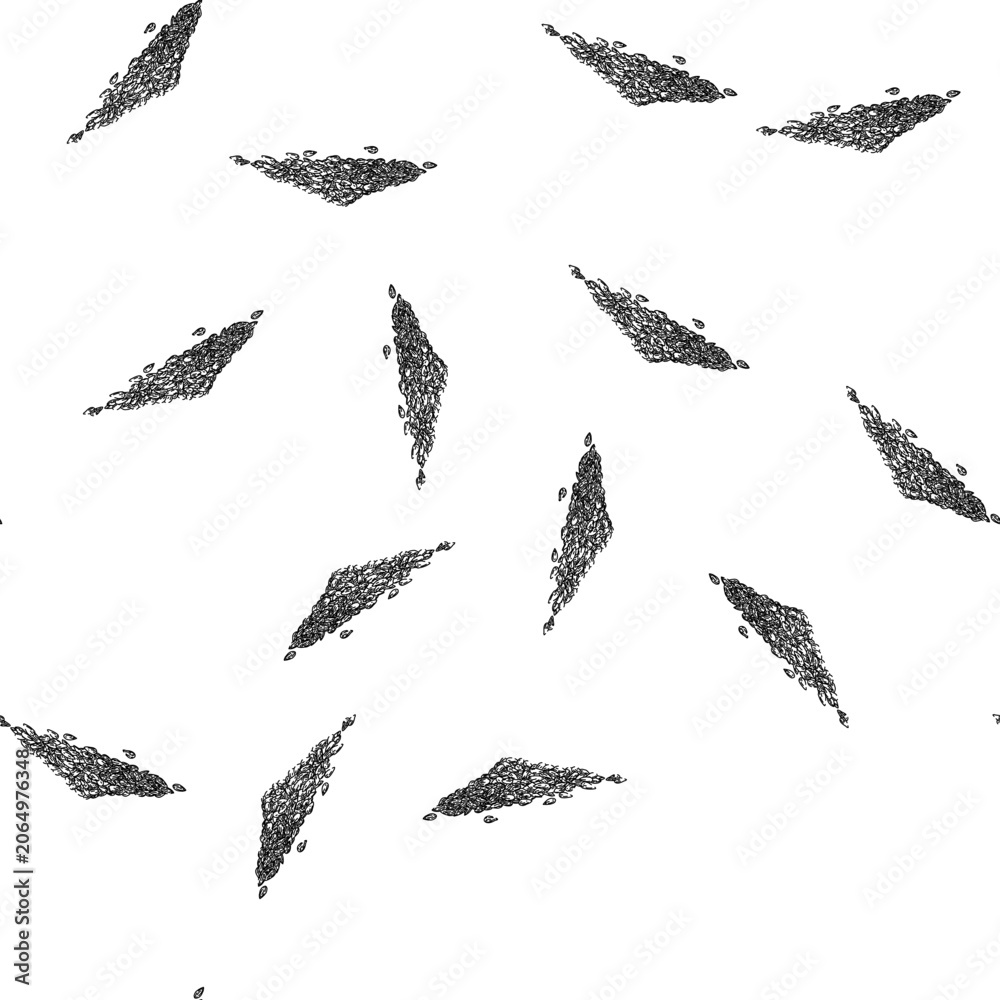 Fototapeta premium seamless pattern spice nigella sativa hand drawn. black cumin, medicine petal, caraway oil spice nigella sativa black sketch illustration