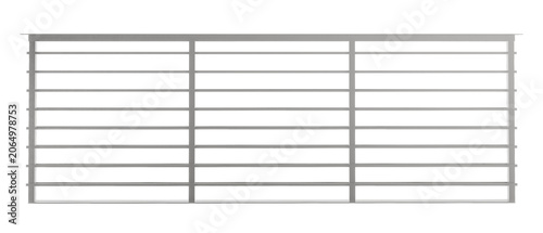 Bilde på lerret realistic 3d render displaying a front elevation view of a modern metal railing fence