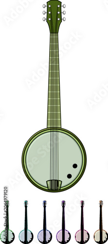 Φωτογραφία plucking banjo cartoon