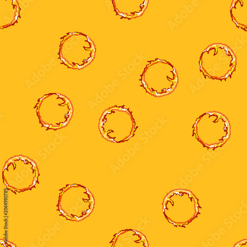 Canvas Print seamless pattern wild circle fire cartoon