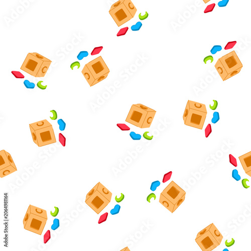 Billede på lærred pattern s shape sorter cartoon