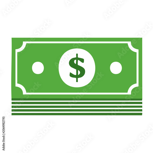 Green dollar bill icon with transparent background