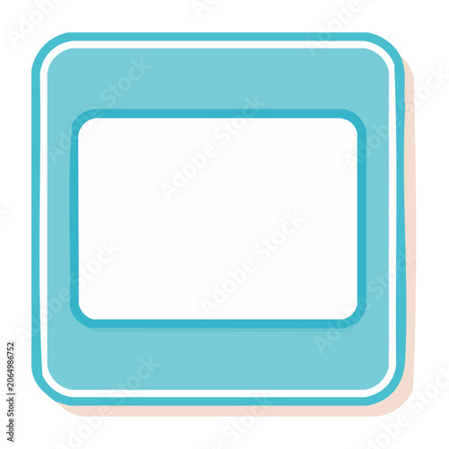 Light blue square frame icon with transparent background