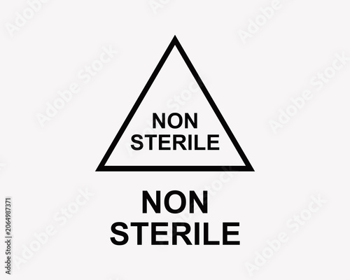 Obraz na plátně Non Sterile Symbol Icon Vector Medical Label Sign